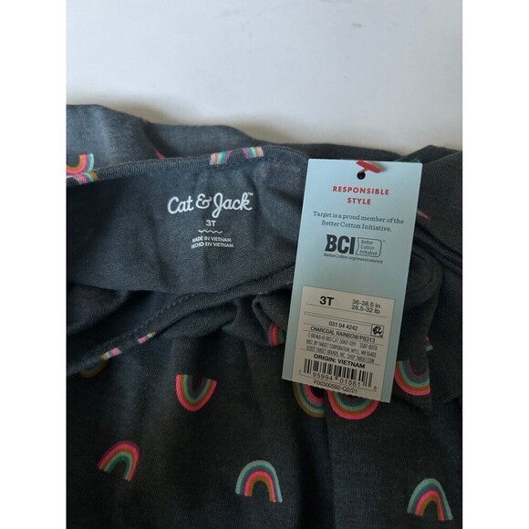 Cat & Jack toddler Girls 3T dress long sleeve rainbow print - Picture 3 of 4